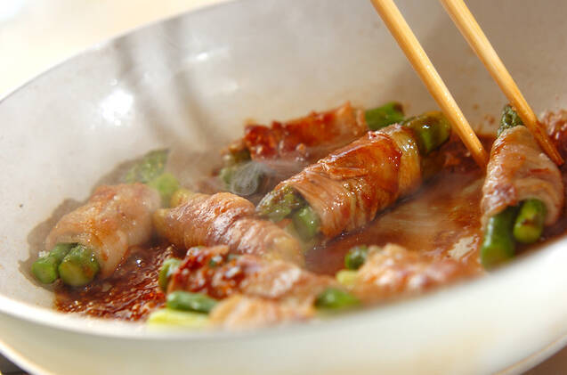 豚肉のアスパラ巻きの作り方の手順4