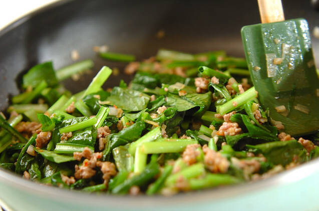 小松菜マーボーの作り方の手順5