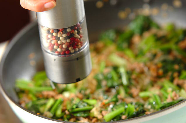 小松菜マーボーの作り方の手順6