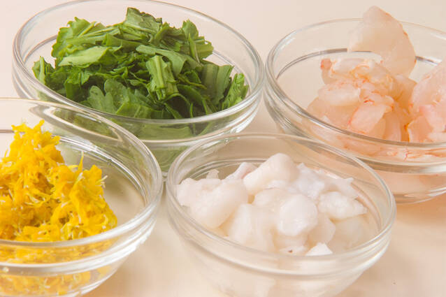 すくい豆腐のエビあんの作り方の手順2