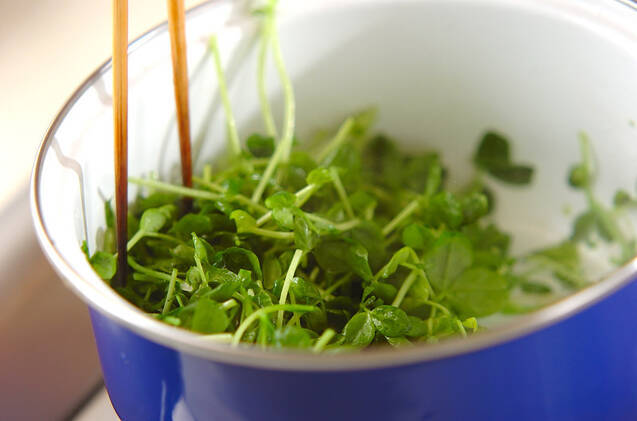 豆苗のかきたま汁の作り方の手順4