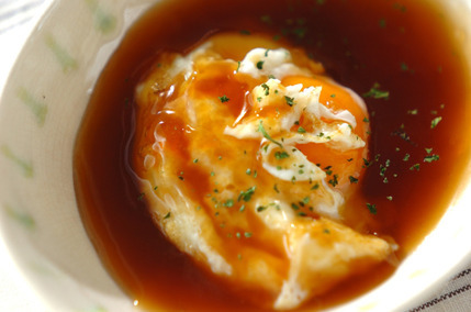 揚げ焼き卵のあんかけ