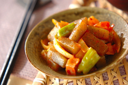 コンニャクのピリ辛炒め