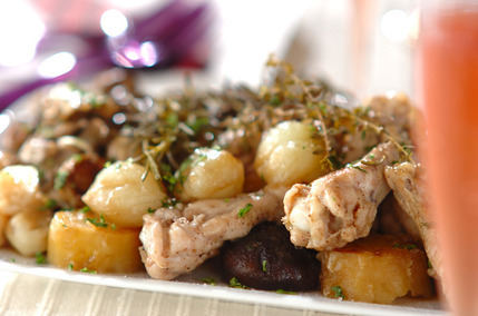 鶏肉と野菜の蒸し焼き