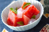 スイカとナタデココのデザート