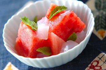 スイカとナタデココのデザート