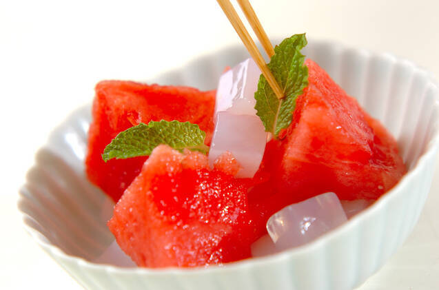 スイカとナタデココのデザートの作り方の手順3