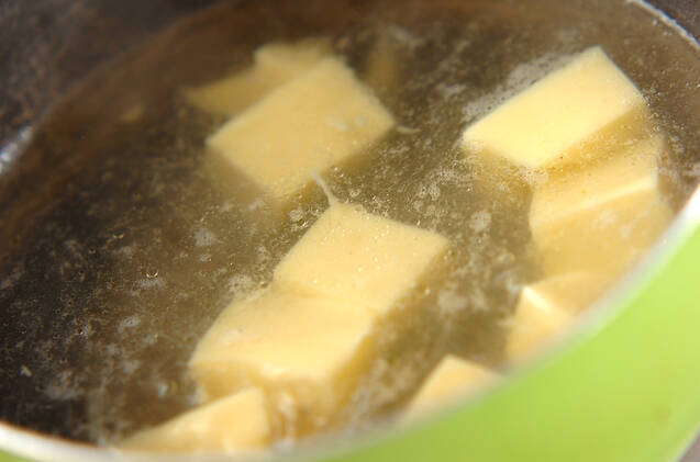 卵豆腐の中華スープの作り方の手順3