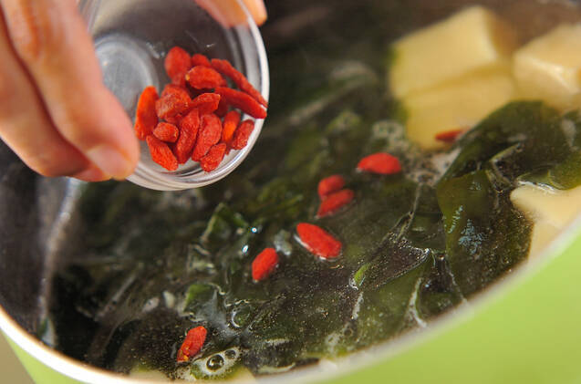 卵豆腐の中華スープの作り方の手順4