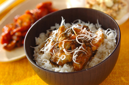 カキのオイスター炒め丼