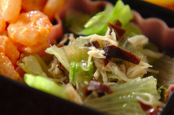 ホタテとレタスのレンジ蒸し