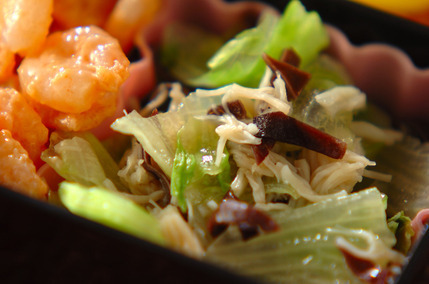 ホタテとレタスのレンジ蒸し