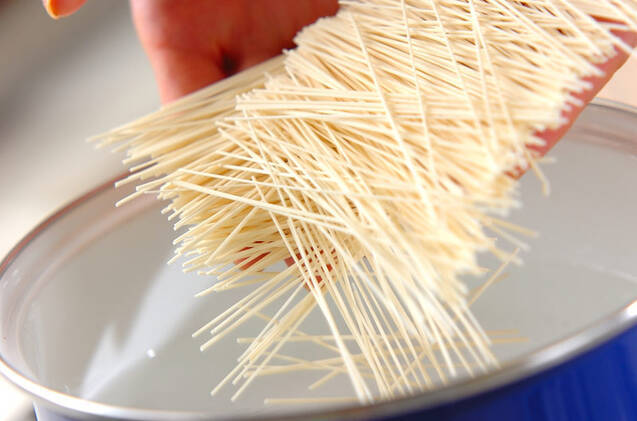 ツナマヨ素麺サラダの作り方の手順1