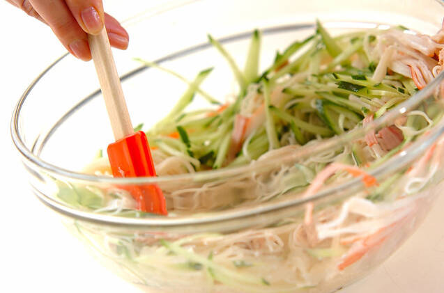 ツナマヨ素麺サラダの作り方の手順5