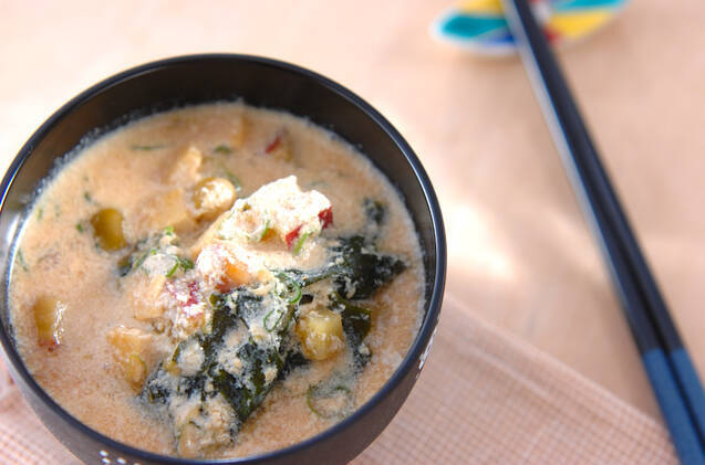 芋の豆乳みそ汁