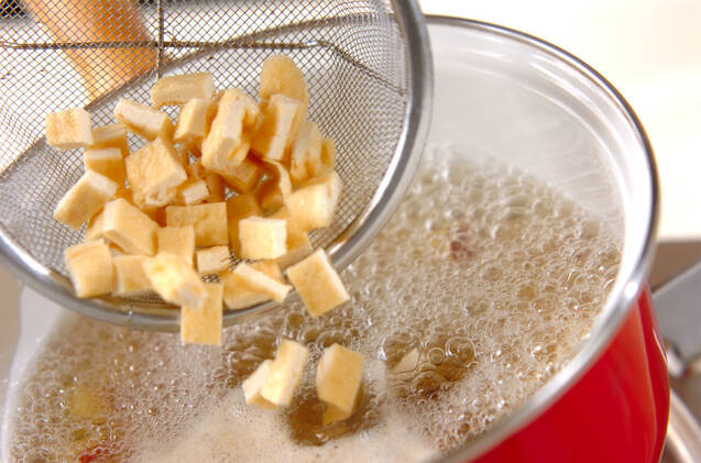 芋の豆乳みそ汁の作り方の手順5