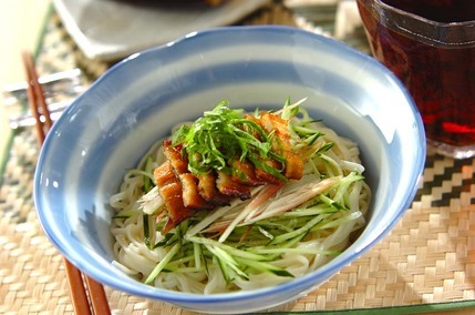 アナゴの冷やしうどん