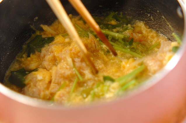 カニのあんかけもちもちご飯の作り方の手順11