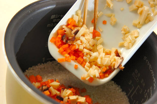 カニのあんかけもちもちご飯の作り方の手順8