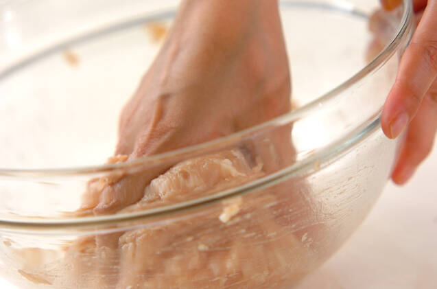 キノコ入りつくねの作り方の手順1