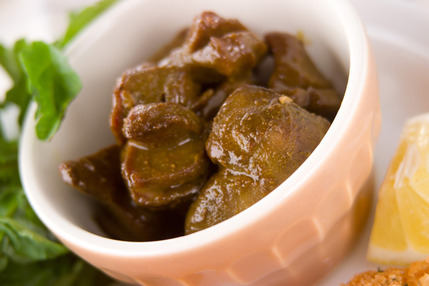 鶏もつのカレー煮