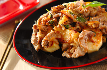 豚肉と長芋のエスニック炒め