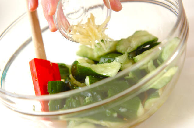 たたきキュウリの酢の物の作り方の手順4