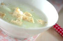 ソラ豆の豆乳スープ