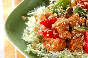 豚肉のオーロラソース和え