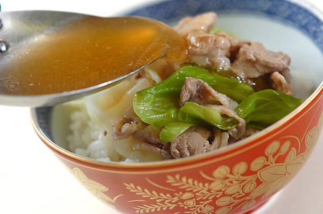 豚キャベツの蒸し煮ご飯の作り方の手順3