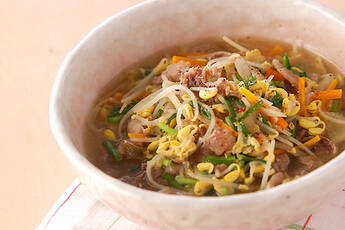 たっぷり豆モヤシのスープ煮