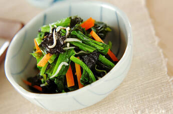 ホウレン草の磯和え