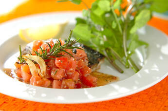 サバのローズマリーガーリックソテー