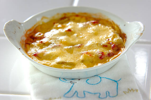 イチゴとバナナのグラタン