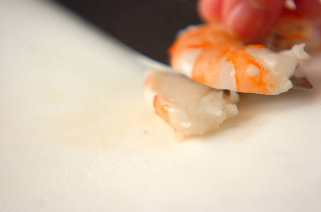 エビの手まり寿司の作り方の手順2