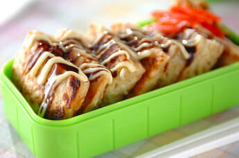 焼き鳥入りお好み焼き