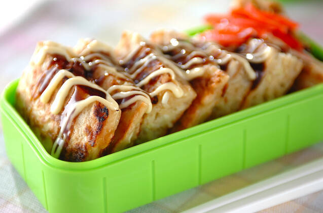 焼き鳥入りお好み焼き