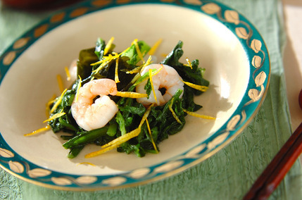 ワカメとエビのユズサラダ