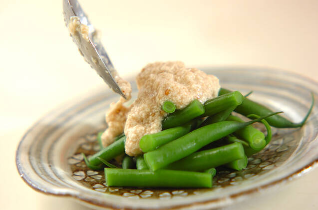 インゲンの豆腐ゴマソースの作り方の手順4