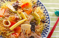 五目かた焼きそば