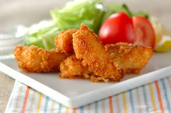 お手軽衣で白身魚の揚げ焼き