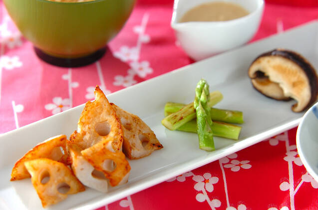 焼き野菜マヨポン添え