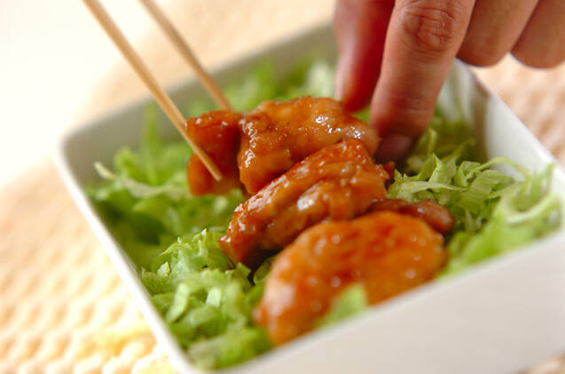 ママレードチキンのサラダの作り方の手順7