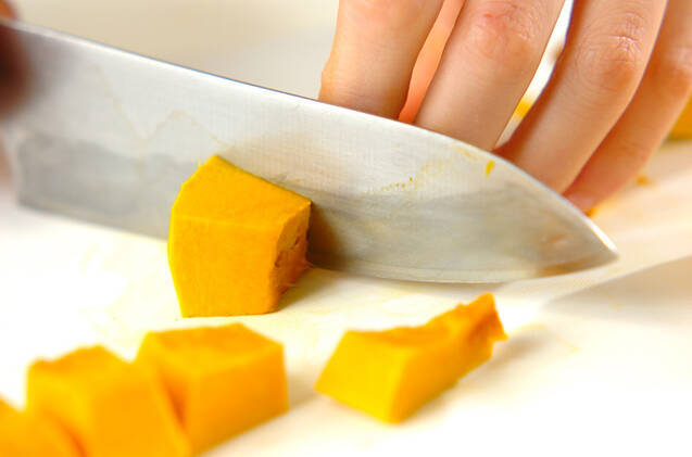 カボチャのココナッツ汁粉の作り方の手順1