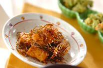 豆腐と昆布の炒め物