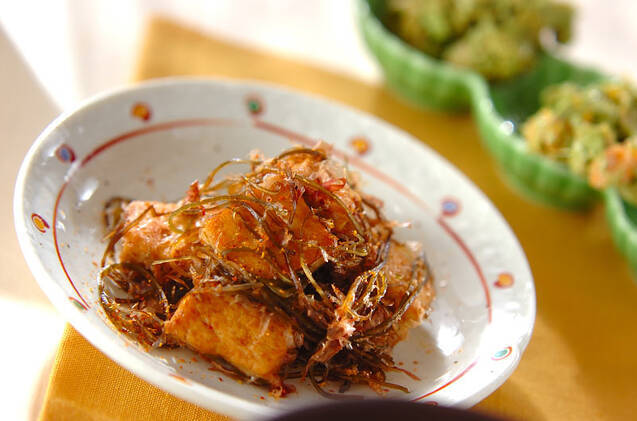 豆腐と昆布の炒め物