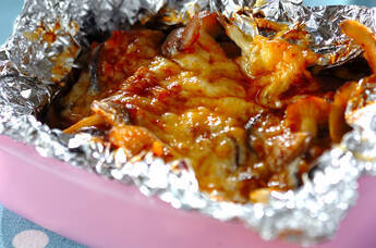 ナスとキノコのミートグラタン