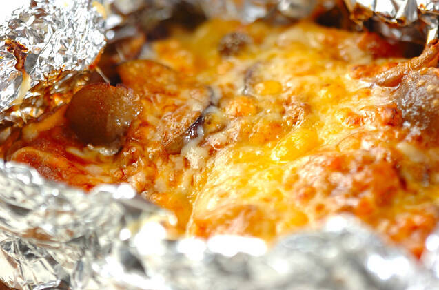 ナスとキノコのミートグラタンの作り方の手順3