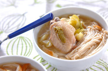 鶏肉とキャベツのスープ煮