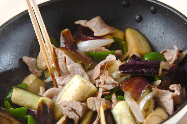 ナスと豚肉の炒め物の作り方の手順6